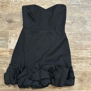 Black strapless mini dress. Size small.